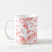 Gratis Roze & Koraal Aquarel Vis Patroon Mok (Links)
