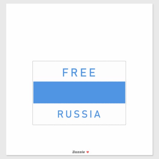 Gratis Rusland nieuwe vlag Sticker (Vel)