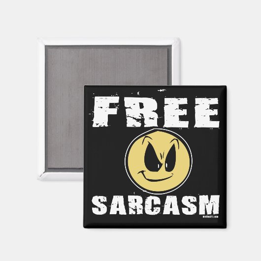 Gratis sarcasme magneet (Voorkant / Achterkant)
