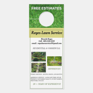 Gratis schatting van de Multi-Photo Lawn Service Deurhanger