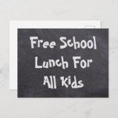 Gratis schoollunch voor alle Kinderen Briefkaart (Voorkant / Achterkant)