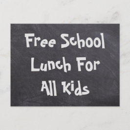 Gratis schoollunch voor alle Kinderen Briefkaart