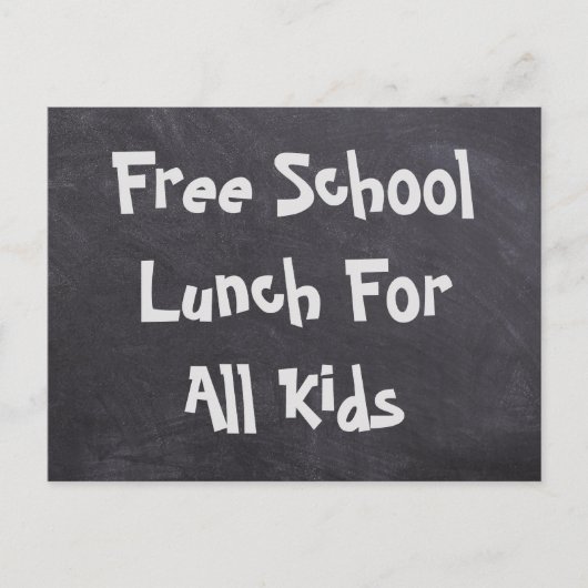 Gratis schoollunch voor alle Kinderen Briefkaart (Voorkant)