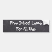 Gratis schoollunch voor alle Kinderen Bumpersticker (Voorkant)