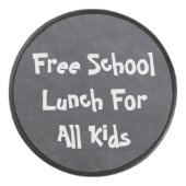 Gratis schoollunch voor alle Kinderen Hockey Puck (Voorkant)