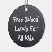 Gratis schoollunch voor alle Kinderen Keramisch Ornament (Links)