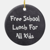 Gratis schoollunch voor alle Kinderen Keramisch Ornament (Achterkant)