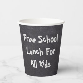 Gratis schoollunch voor alle Kinderen Papieren Bekers