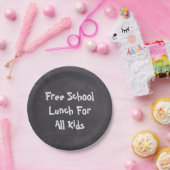 Gratis schoollunch voor alle Kinderen Papieren Bordje (Feest)
