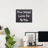 Gratis schoollunch voor alle Kinderen Poster (Thuiskantoor)