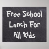 Gratis schoollunch voor alle Kinderen Poster (Voorkant)