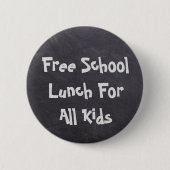 Gratis schoollunch voor alle Kinderen Ronde Button 5,7 Cm (Voorkant)