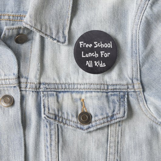Gratis schoollunch voor alle Kinderen Ronde Button 5,7 Cm (In situ)