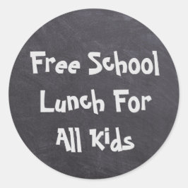 Gratis schoollunch voor alle Kinderen Ronde Sticker