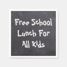 Gratis schoollunch voor alle Kinderen Servet