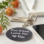 Gratis schoollunch voor alle Kinderen Sleutelhanger (Zijkant)