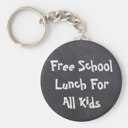Gratis schoollunch voor alle Kinderen Sleutelhanger (Voorkant)