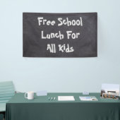 Gratis schoollunch voor alle Kinderen Spandoek (Beurs)