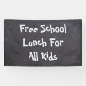 Gratis schoollunch voor alle Kinderen Spandoek (Horizontaal)