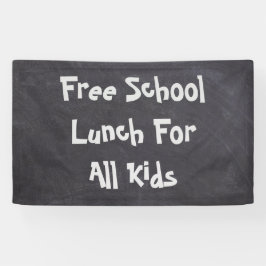 Gratis schoollunch voor alle Kinderen Spandoek