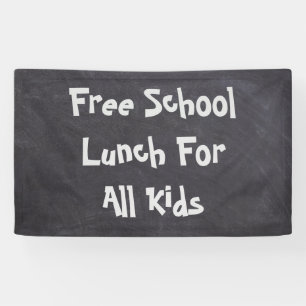 Gratis schoollunch voor alle Kinderen Spandoek