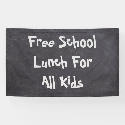 Gratis schoollunch voor alle Kinderen Spandoek (Horizontaal)