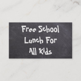Gratis schoollunch voor alle Kinderen Visitekaartje