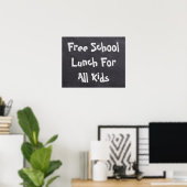 Gratis schoolmaaltijd voor alle kinderen poster (Thuiskantoor)