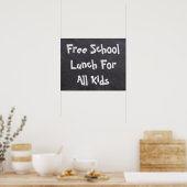 Gratis schoolmaaltijd voor alle kinderen poster (Keuken)