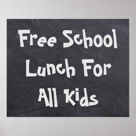 Gratis schoolmaaltijd voor alle kinderen poster (Voorkant)