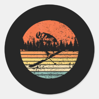 Gratis skiën Skiën Ronde Sticker