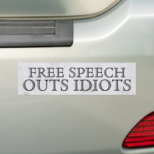 GRATIS SPEECH OUTS IDIOTS bumpersticker (Op auto)