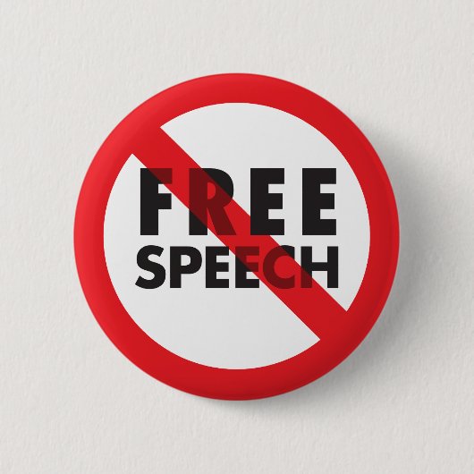 GRATIS SPEECH-toets Ronde Button 5,7 Cm (Voorkant)