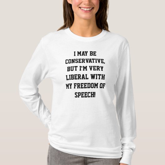 Gratis Speech Womens Lange hoes T-shirt D0004 (Voorkant)