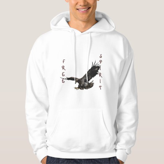 Gratis Spirit Landing Bald Eagle Wildlife Hoodie (Voorkant)