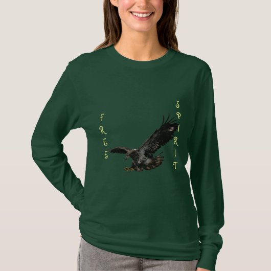 Gratis Spirit Landing Bald Eagle Wildlife Shirt (Voorkant)