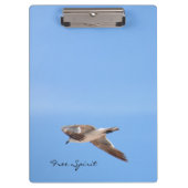 Gratis Spirit Zeemeeuw in Vlucht Sky Blue Coastal Klembord (Voorkant)