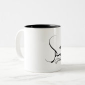 Gratis Spirituele dankbare minimalistische dankbaa Tweekleurige Koffiemok (Voorkant links)