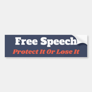 Gratis spraak beschermt het of verliest het Bumper Bumpersticker