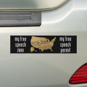 Gratis spraak bumpersticker (Op auto)