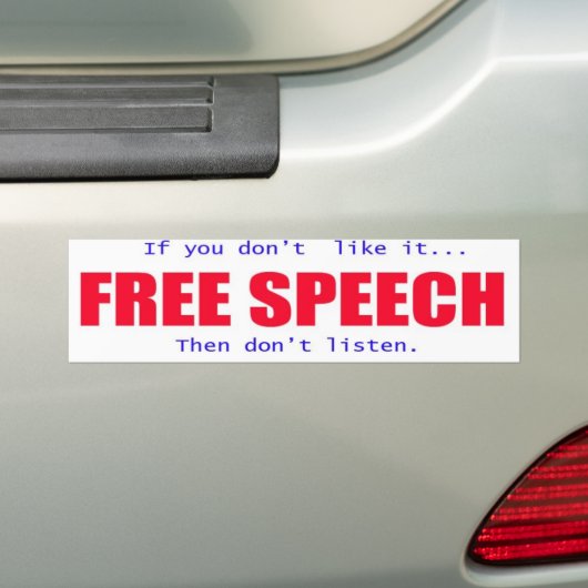 Gratis spraak bumpersticker (Op auto)