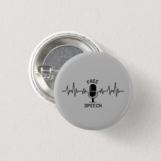 Gratis spraak-ECG Ronde Button 3,2 Cm (Voorkant /achterkant)