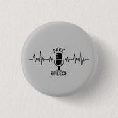 Gratis spraak-ECG Ronde Button 3,2 Cm (Voorkant)