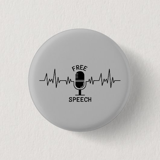 Gratis spraak-ECG Ronde Button 3,2 Cm (Voorkant)
