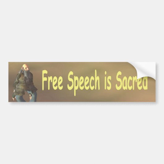 Gratis spraak is gezakt bumpersticker (Voorkant)