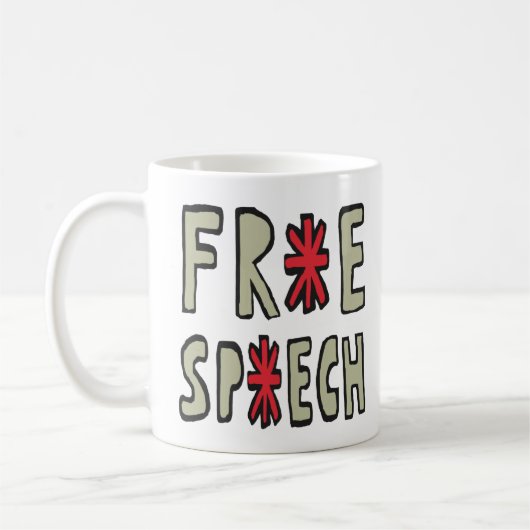 Gratis spraak koffiemok (Links)