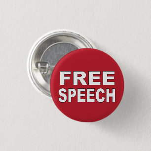 Gratis spraak ronde button 3,2 cm