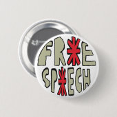 Gratis spraak ronde button 5,7 cm (Voorkant /achterkant)