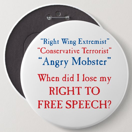 Gratis spraak? ronde button 6,0 cm (Voorkant /achterkant)