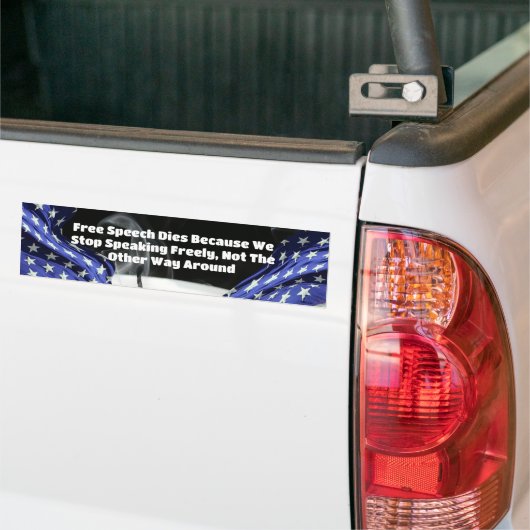 Gratis spraak verdwijnt omdat we niet meer vrij sp bumpersticker (Op Truck)